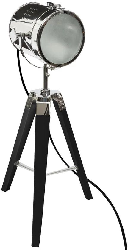 Atmosphera - Industriële Lamp - Metaal - Hout - Zwart - 68 cm