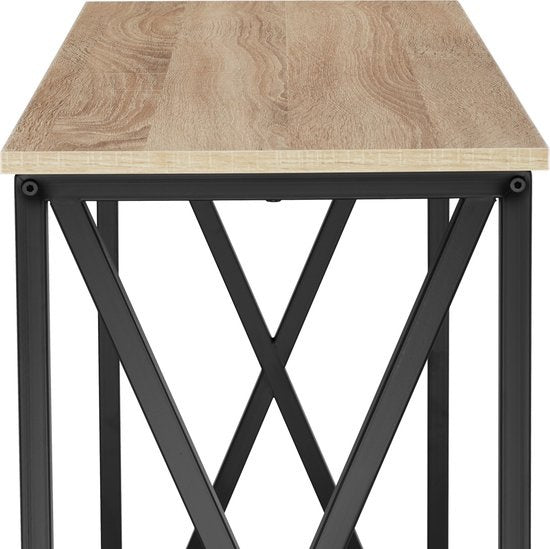 tectake - Consoletafel Tacoma 100x35x80,5cm - lichtbruin - 404671