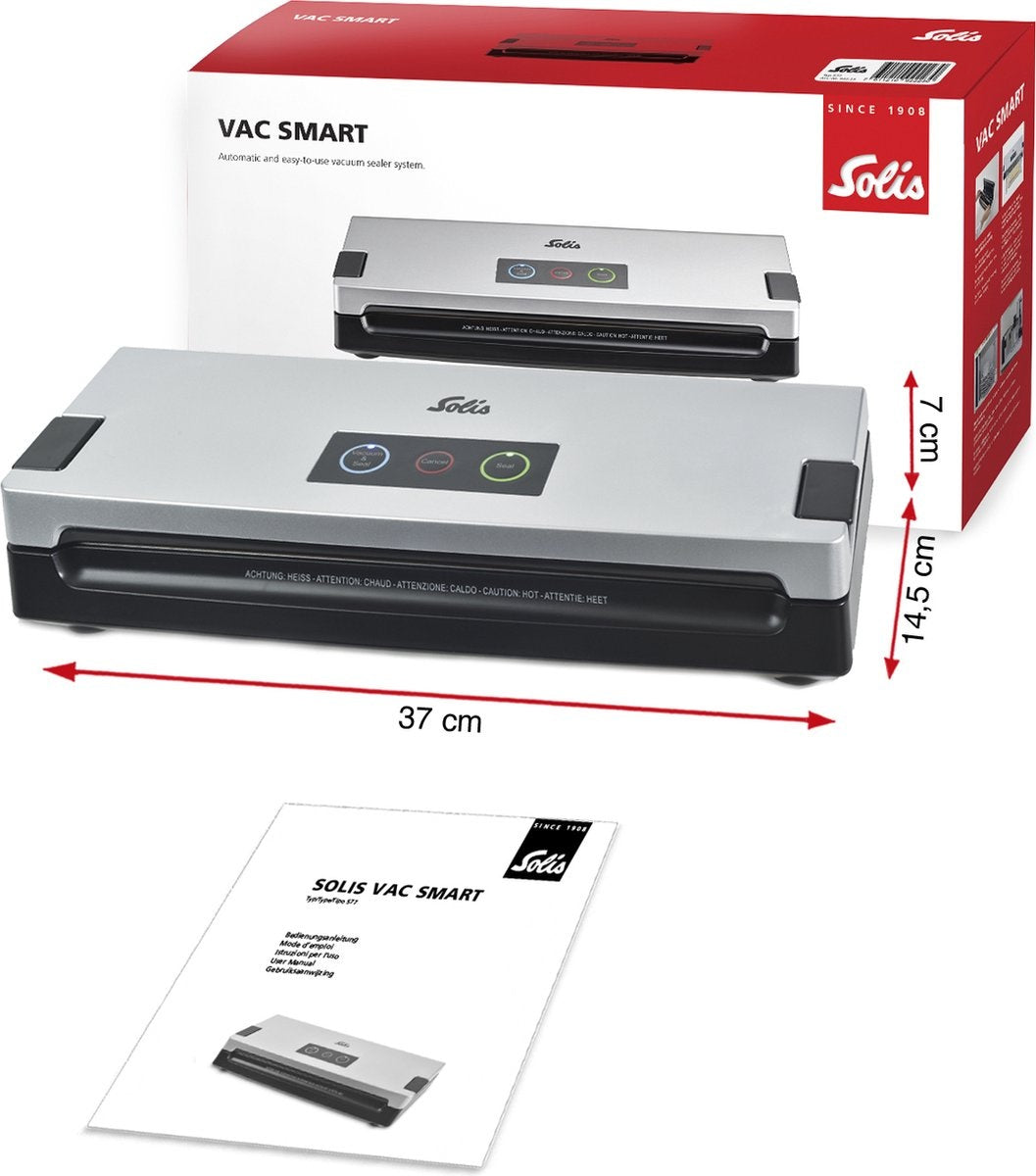 Solis Vac Smart 577 Vacumeermachine - Volautomatische Vacuümmachine met Slangaansluiting - Grijs
