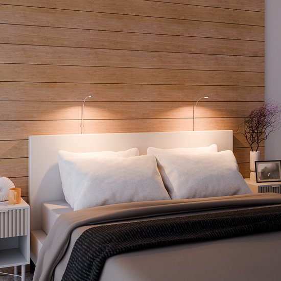 Nolt Leeslamp voor in Bed - Nachtlampje Dimbaar - 2 Bedlampjes - Bedlamp Slaapkamer - Leeslampjes Hoofdbord - Leeslampje Volwassenen