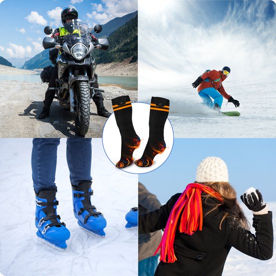 Qualitá Verwarmde Sokken - Elektrische Sokken - Skisokken - Elektrische Verwarmde Sokken - Warmte Sokken - Maat L - 41-46