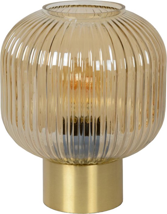 Lucide MALOTO - Tafellamp - Ø 20 cm - 1xE27 - Amber