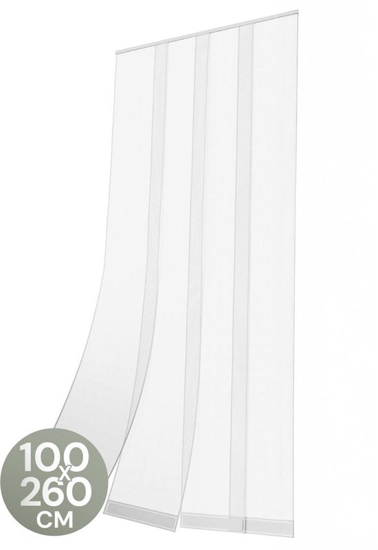 O'DADDY® Vliegengordijn Lamellenhor - 100x260 cm - Deurgordijn - Hordeur - Aanpasbaar Ontwerp - Glasvezel - Deurhor Wit