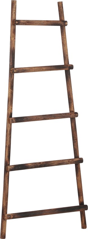 House of Seasons Ladderrek - L29 x B49 x H119 cm - Populierenhout - Bruin