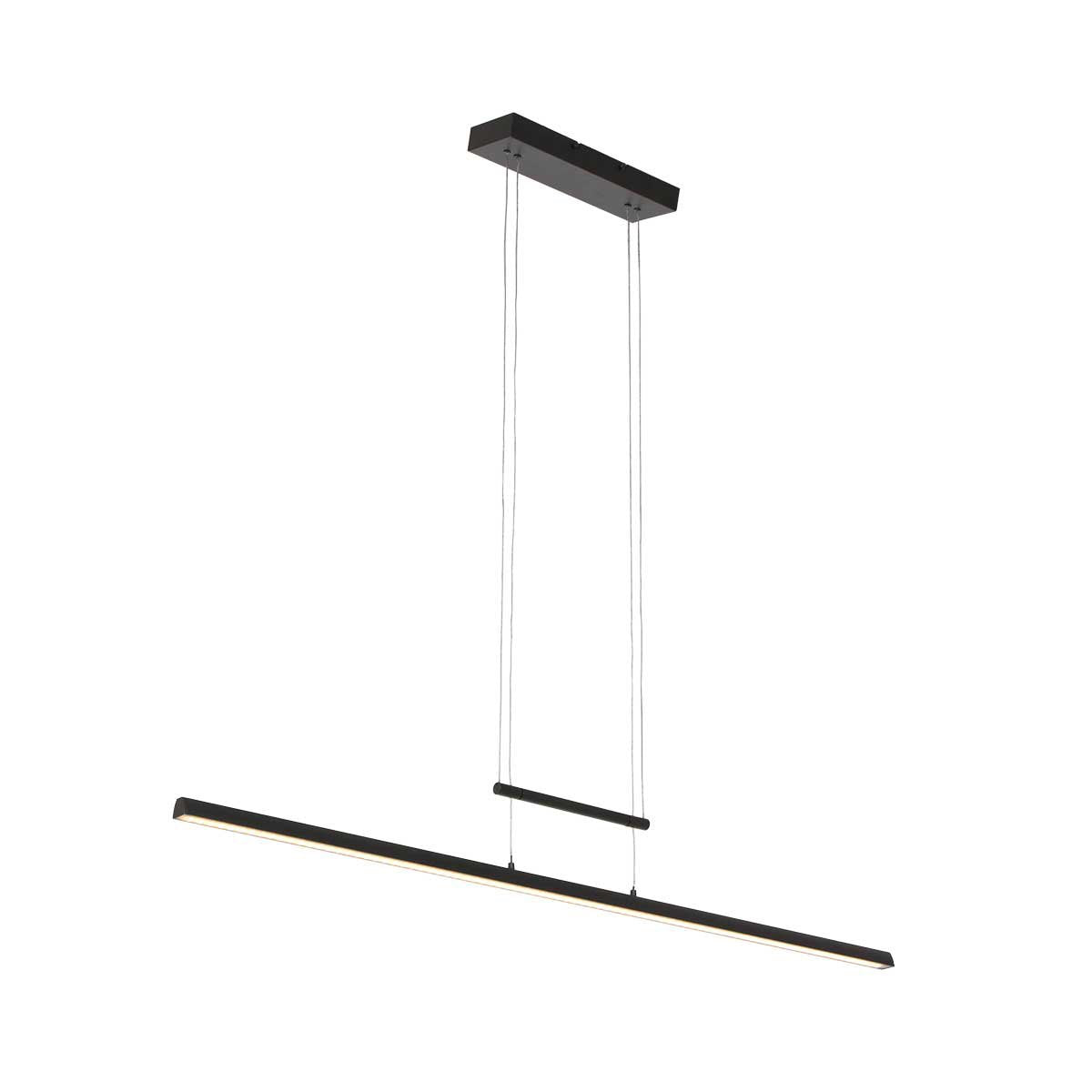 Hanglamp Profilo 3317ZW Zwart 115cm breed Hoogteinstelbaar Kunststof & Metaal Steinhauer