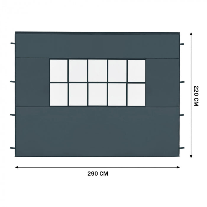 VonRoc Zijwanden Set 3x4,5m voor Premium Partytent PT805AA - Grijs