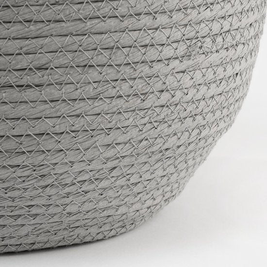 Mica Decorations Jorck Mand voor Planten - H24 x Ø26 cm - Papier - Grijs