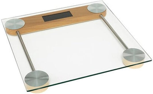 5Five Personen weegschaal - transparant - glas - 28 x 28 cm - weegschalen