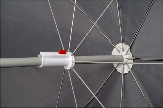 Bo-Camp - Parasol - Met knikarm - Ø 165 cm - Grijs