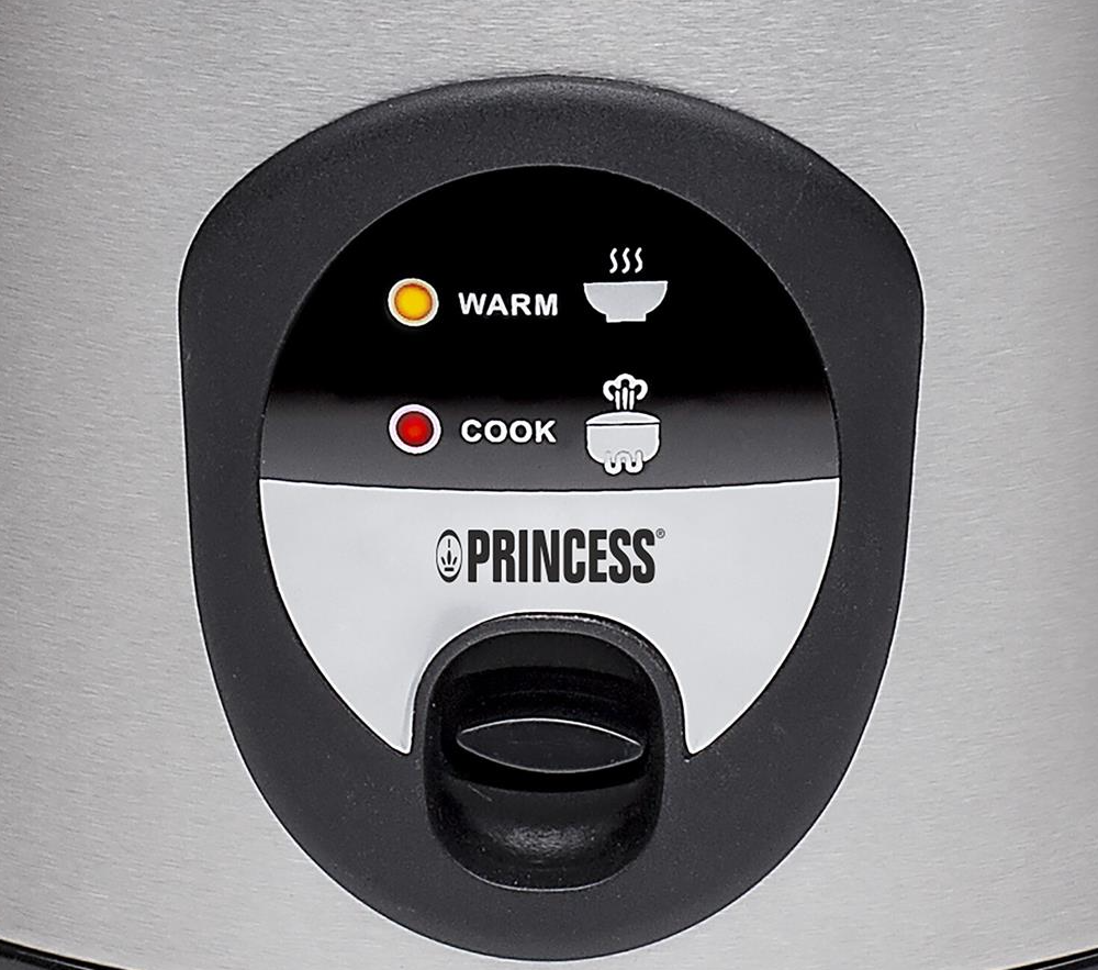 Princess Rijstkoker 1 Liter Grijs met Warmhoudfunctie en Anti-aanbaklaag