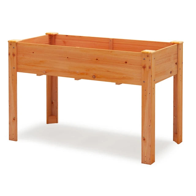 Coast Verhoogde Plantenbak Roodbruin – Houten Moestuinbak met Drainagegaten – 120 x 60 x 82 cm