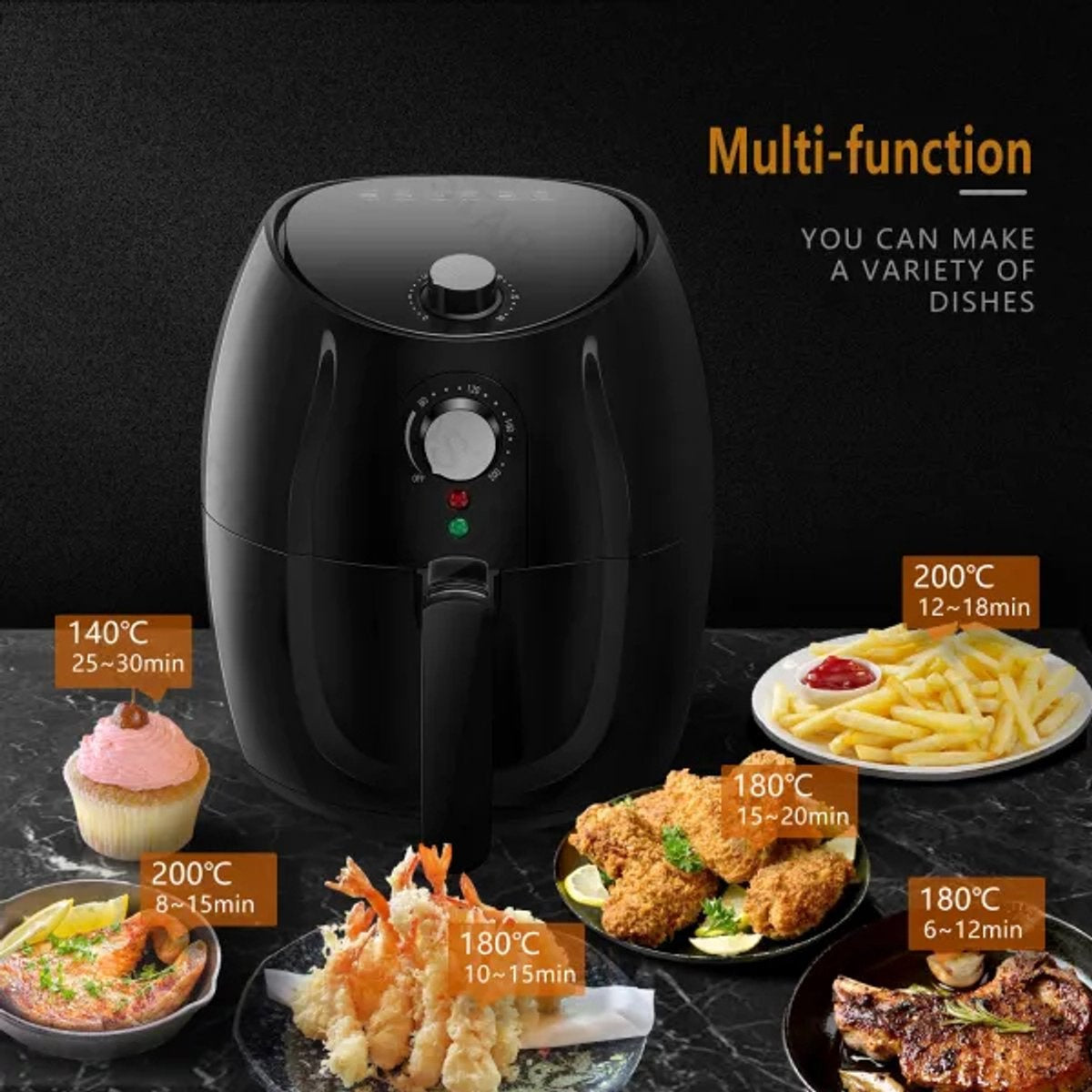 Aigostar airfryer - 3,5 liter - 1500 W
