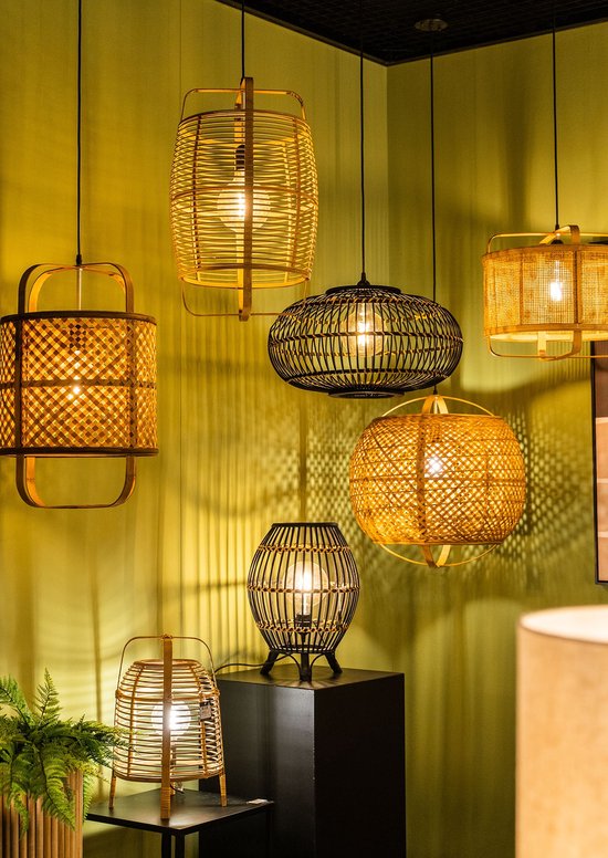 Mica Decorations Page Hanglamp - Ø31 cm - Bamboe - Bruin