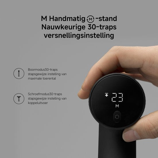 Xiaomi 12V Max Brushless Cordless Drill | 12V Accuboormachine | 30 Nm | 1400 rpm | 30 Koppelstanden | Smart Display | USB-C