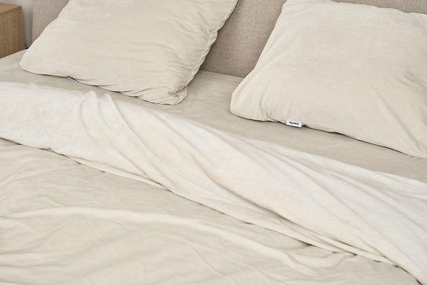 Dekbedovertrek - Silky Smooth - 140 x 220 cm + 60 x 70 cm - Natural dune - Silky smooth