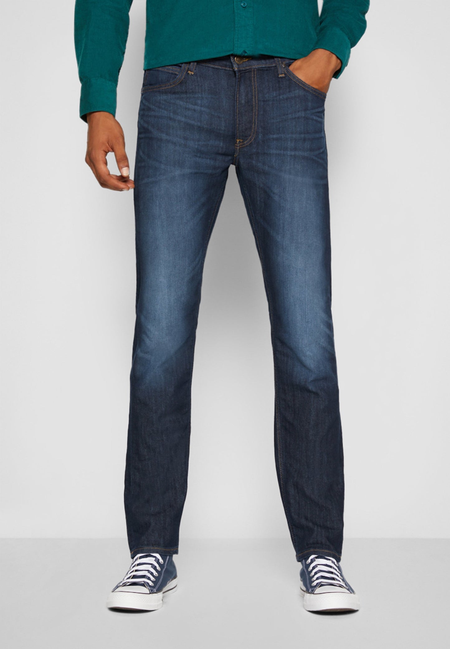 Lee Daren Zip Fly Regular Straight Jeans – Dark Blue – Maat 34/34