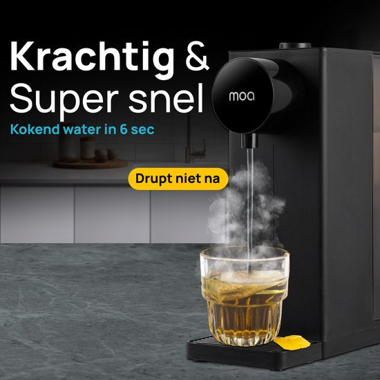 MOA Heetwaterdispense WD01B – Instelbare Temperatuur  – 2600 W – 2 liter – Zwart
