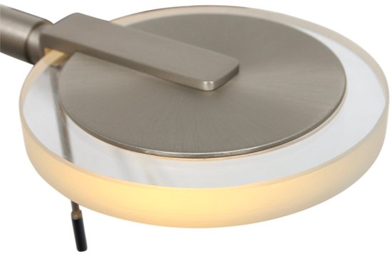 Steinhauer Turound LED - Wandlamp Modern - Staal - H:17cm - Ø:14cm - Universeel - Voor Binnen - Metaal - Wandlampen - Slaapkamer - Woonkamer