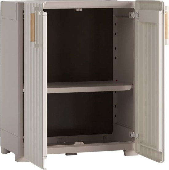 Keter - Opbergkast - Groove - laag - beige - zandkleurig