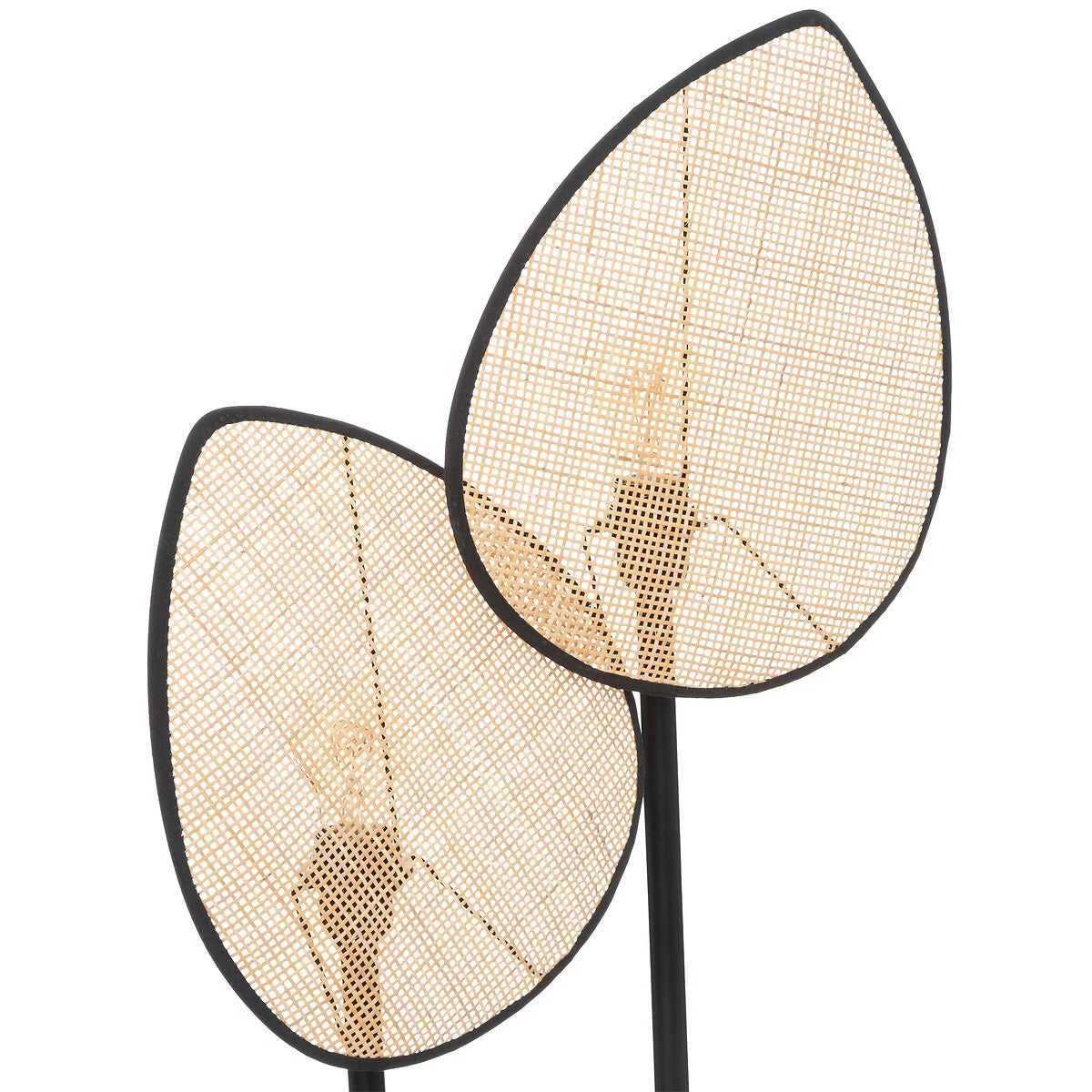 Atmosphera Olme vloerlamp - metaal en natuurlijk hout - 143 cm