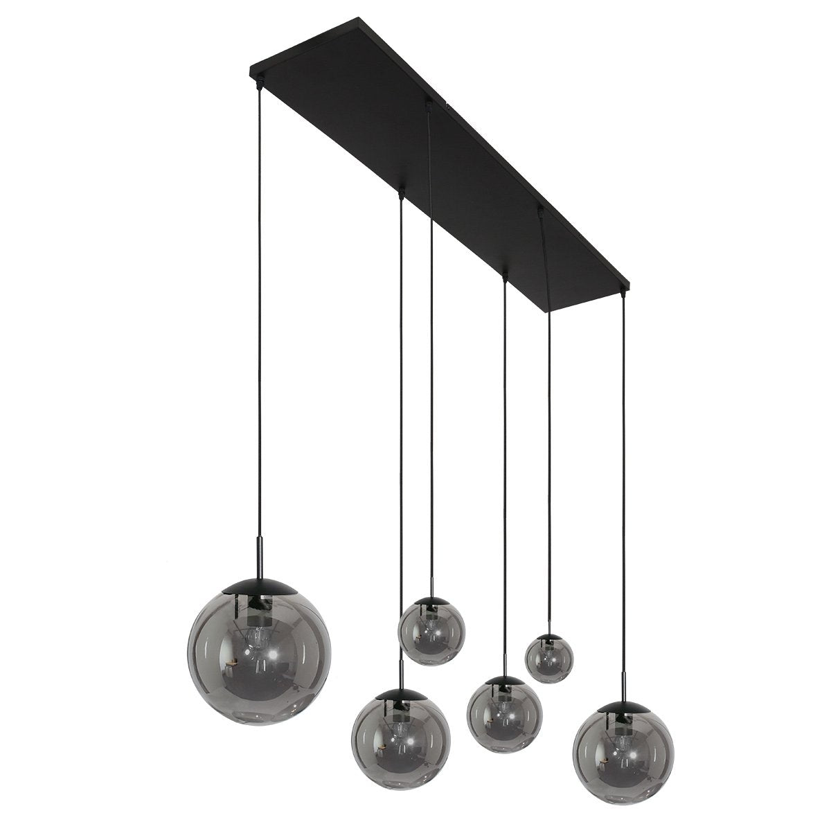 Steinhauer - hanglamp - Bollique LED - zwart - glas metaal - design lamp - E27 - 3499ZW