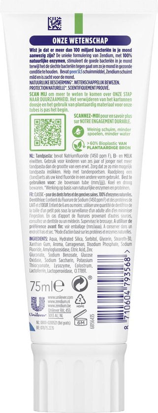 Zendium Classic Tandpasta 75 ml