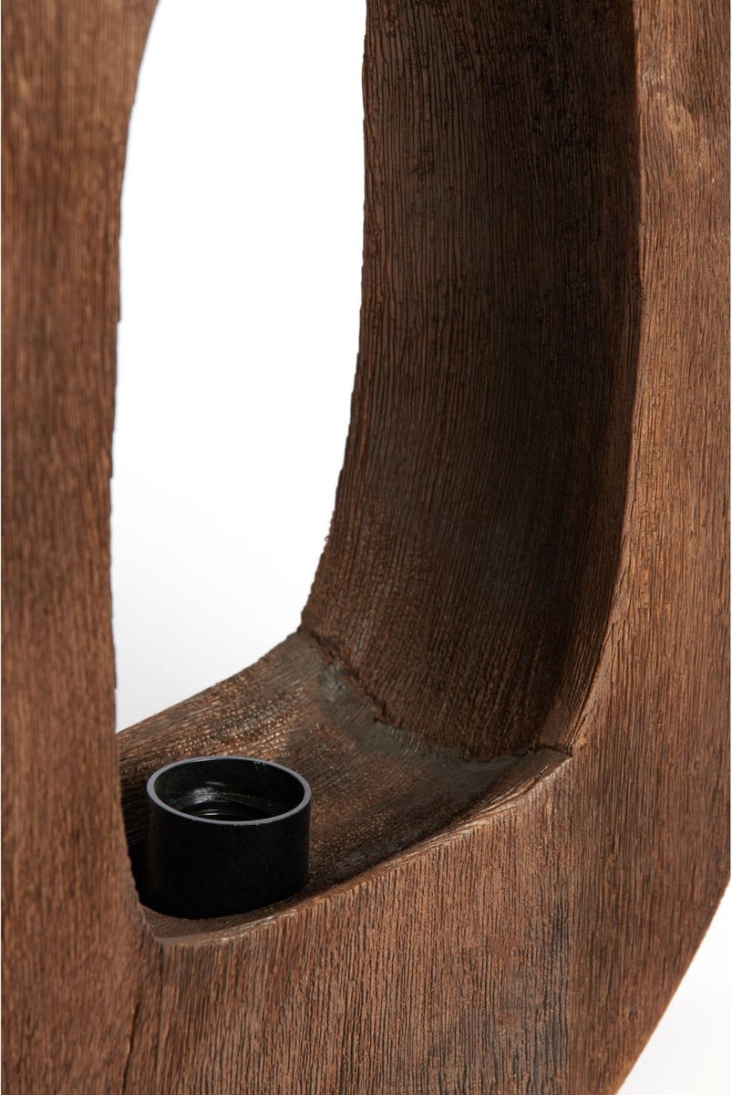 Light & Living Tafellamp Kelafó 33x10x40 cm - Hout Chocola Bruin - Warm en Natuurlijk Design