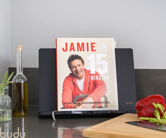 Budu Boekenstandaard Zwart – Boekenhouder – Book holder – Boekenstandaard bamboe hout – Tablethouder – Leesstandaard – Verstelbaar (5 standen)