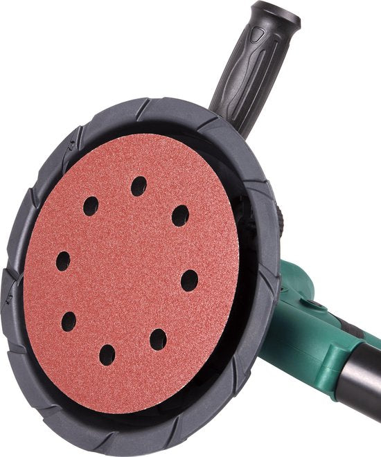 VONROC DS501AC Schuurmachine – 750W – Ø180 mm Schuurzool – Met Stofafzuiging - Slang - Opvangzak - 8 Schuurvellen