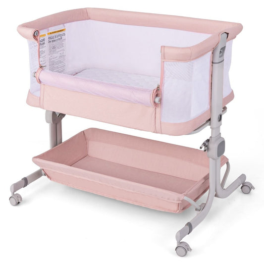 Coast 3-in-1 Babybed - verstelbare hoogte - opvouwbaar reisbed met matras - grijs