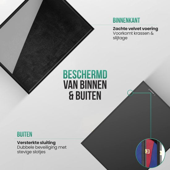 Avalo Wissellijst 80x60 cm Zwart - Diepe Fotolijst Box Frame - Geschikt voor Voetbal Shirt Inlijsten - Openklapbaar