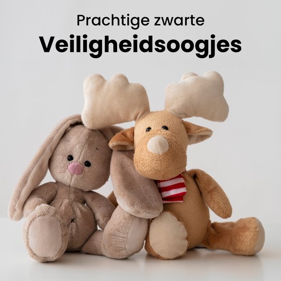 Faas Grote Veiligheidsoogjes - 80 Stuks - Veiligheidsneusjes - 17 t/m 30 mm - Incl. Sluitringen - Zwart