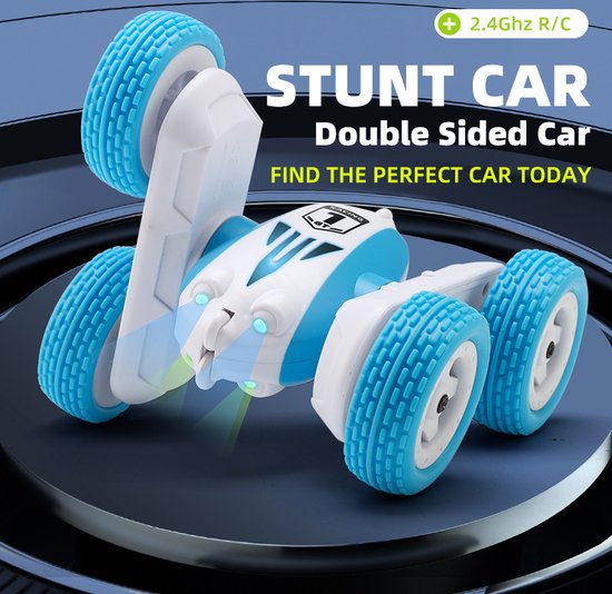 Fuegobird RC Auto - Mini Stunt op afstand bestuurbare auto - blauw