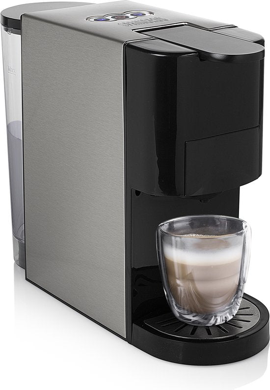 Princess 249451 Multi Capsule Koffiemachine - 5 in 1 - Geschikt voor Nespresso - Dolce Gusto Capsules - Zwart / Zilver