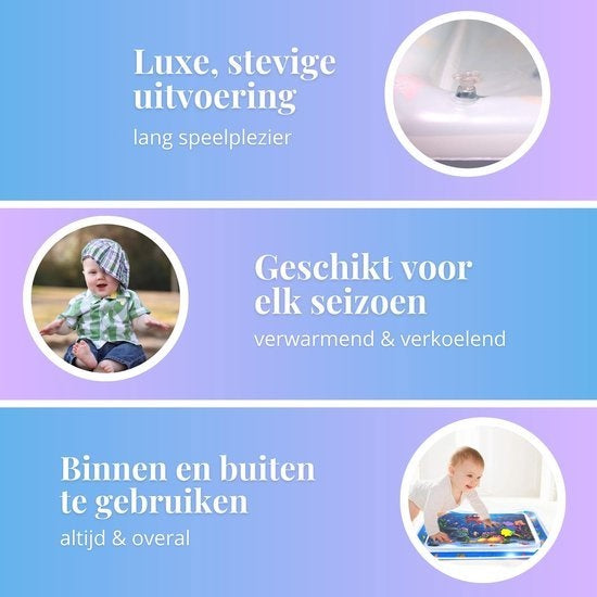 Tenify Waterspeelmat - Watermat - Speelkleed - Opblaasbaar - Tummy Time - Baby Speelgoed 0 Jaar - Kraamcadeau - Roze