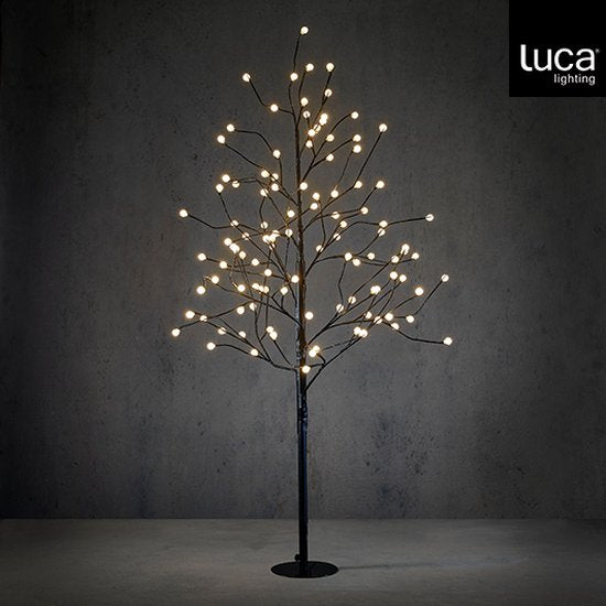 Luca Lighting Boom met Klassiek Witte LED Verlichting - H150 x Ø80 cm - Metaal - Zwart