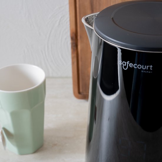 Safecourt Kitchen smart waterkoker - Warmhoudfunctie - 5 temperatuurinstellingen - 1,7 L - Zwart