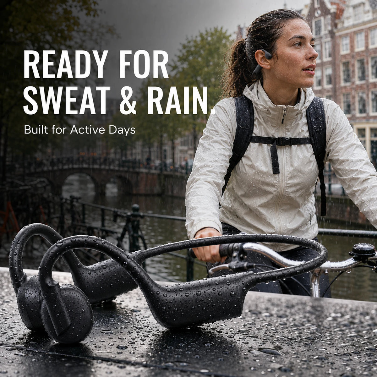 Verbex K08 Bone Conduction Oordopjes - Bluetooth - Open-Ear - Zwart - Sport - Handsfree Bellen
