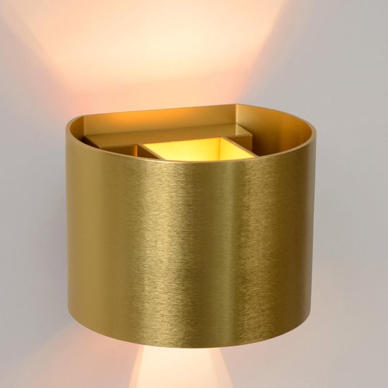 Lucide XIO - Wandlamp - LED Dimbaar - G9 - 1x3,5W 2700K - Verstelbare stralingshoek - Mat Goud / Messing