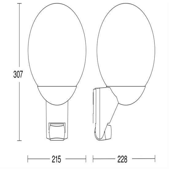 Steinel Buitenlamp met Bewegingssensor L858S - E27-fitting - max. 60W - zwart