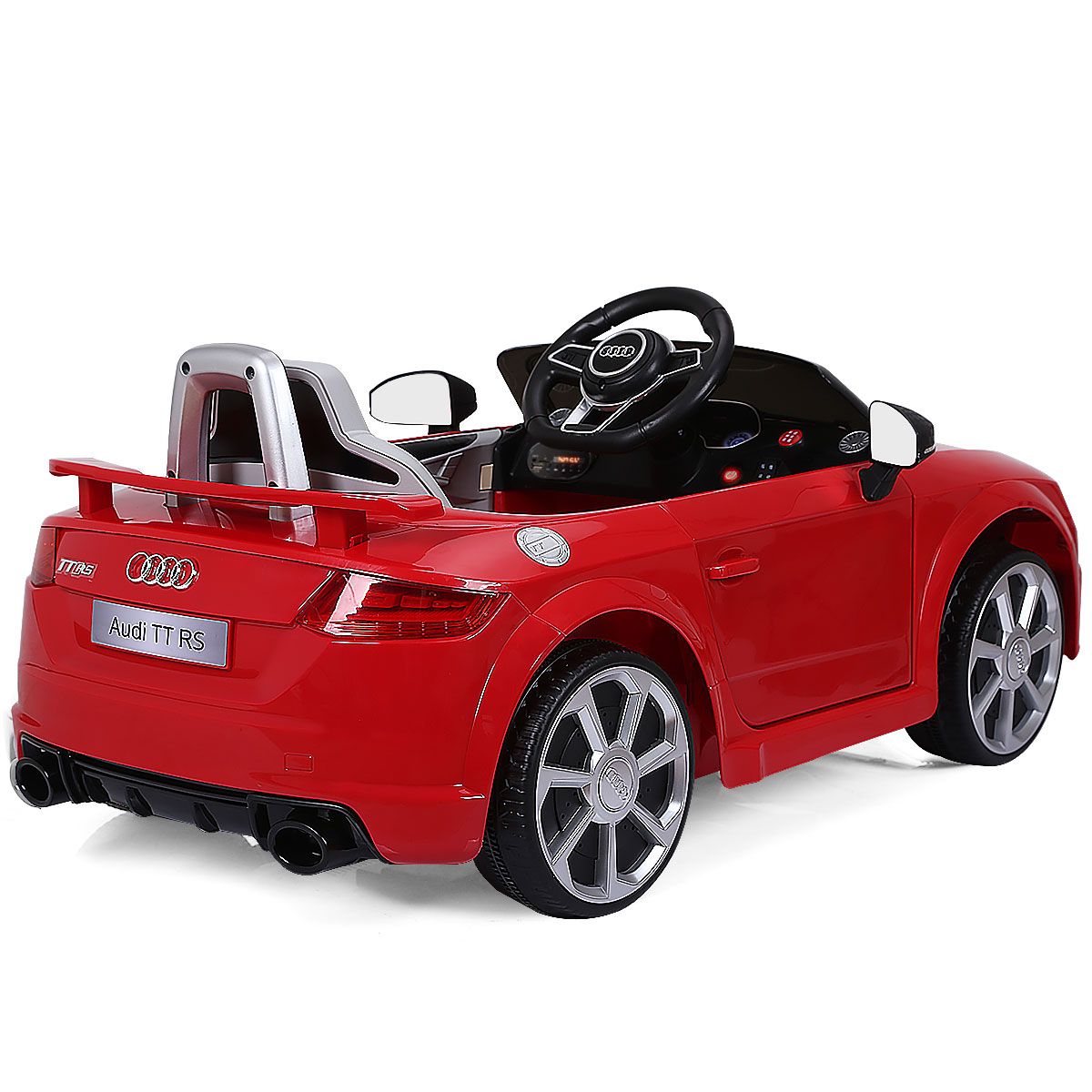 Coast Elektrische Kinderauto - 2 motoren - afstandsbediening en muziek - rood 104 x 63,5 x 45,5 cm