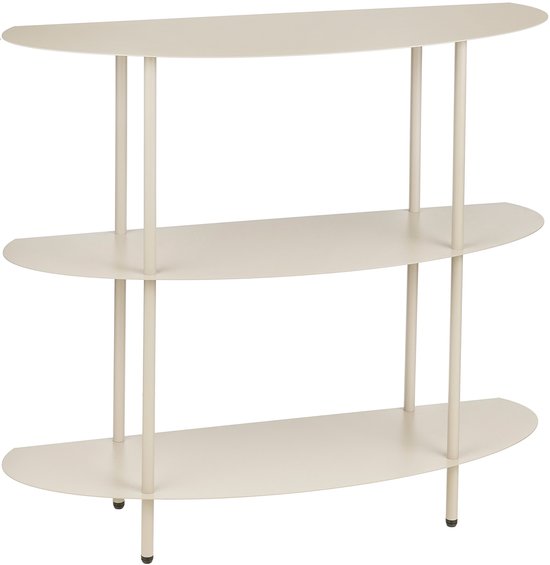 Mica Decorations Wandrek – Opbergrek en Metalen Wandrek voor Decoratie Woonkamer – Geschikt voor Planten en Accessoires – Stevig Rek van IJzer – 90 x 28 x 81 cm – Off-white