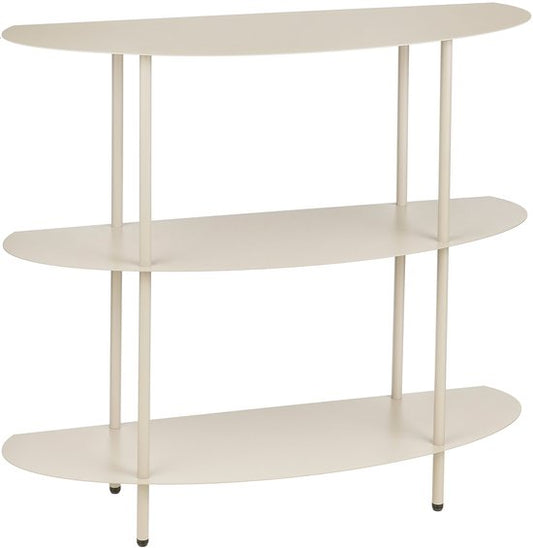 Mica Decorations Wandrek – Opbergrek en Metalen Wandrek voor Decoratie Woonkamer – Geschikt voor Planten en Accessoires – Stevig Rek van IJzer – 90 x 28 x 81 cm – Off-white
