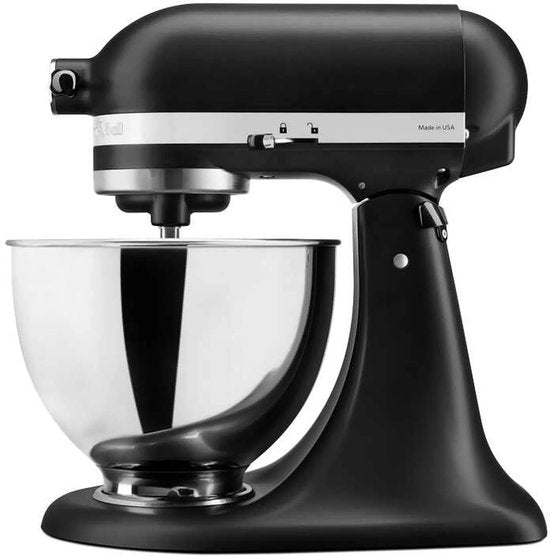 Kitchenaid Artisan 5KSM95PSEBM - Keukenmachine - 4,3L - Mat Zwart - 3 Menghaken