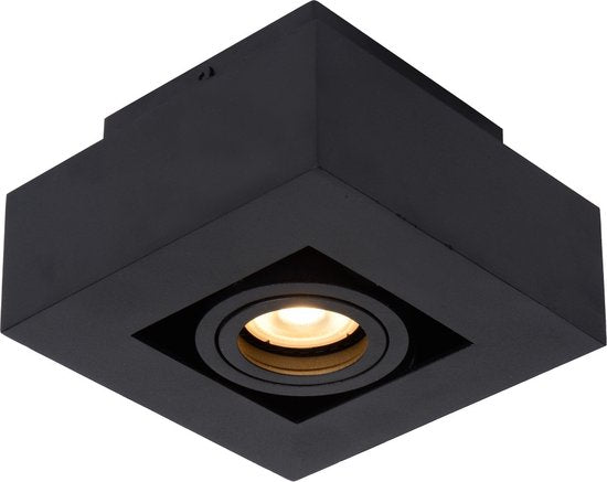 Lucide XIRAX - Plafondspot (Plafondlamp) - LED Dim to warm - GU10 - 1x5W 2200K/3000K - Zwart