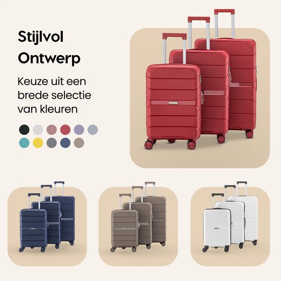 SC Urban Adventurer - Medium Reiskoffer - Cijferslot - 44x27x66cm - 78L - Reiskoffer met Kofferslot - Spinner wielen - Rood V2