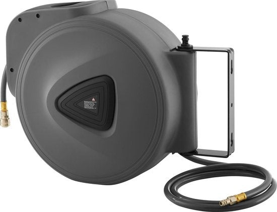 tectake Persluchtslang met haspel 30 m - 403431