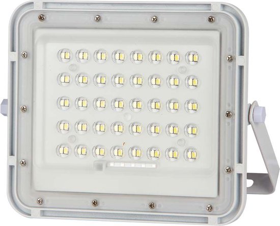 V-TAC VT-40W-W Solar Schijnwerper | IP65 Waterdicht | Wit | 6W | 400 Lumen | 4000K