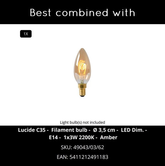 Lucide BANKER - Bureaulamp - 1xE14 - Brons