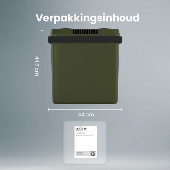 Auronic Koelbox Elektrisch 12V en 230 volt - 25L - Camping Koelkast - Auto - Koelen en Verwarmen - Frigobox - Groen